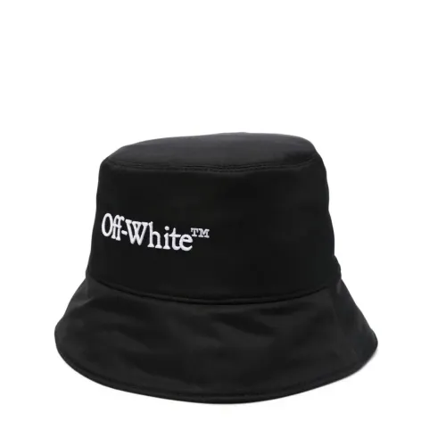 Off White , Black and White Bookish Bucket Hat ,Black female, Sizes: ONE