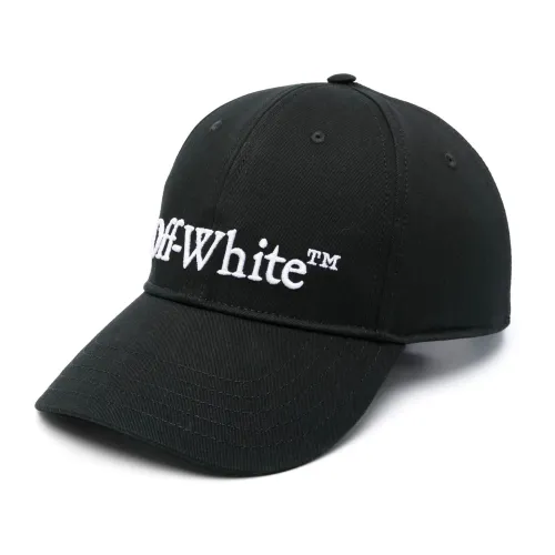 Off White , Black Baseball Cap Bookish Dril ,Black male, Sizes: