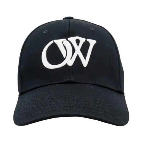 Off White , Black Embroidered Logo Adjustable Hat ,Black male, Sizes: