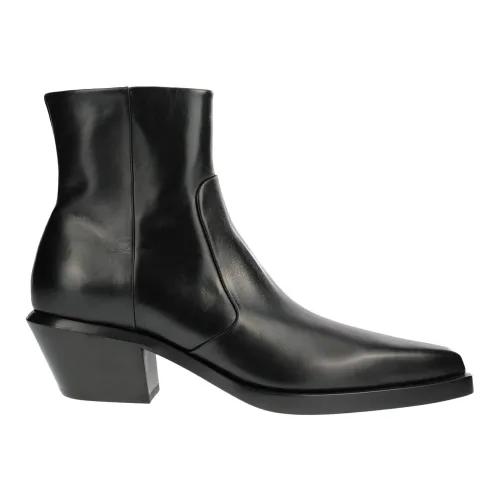 Off White , Black Heeled Ankle Boot ,Black male, Sizes: