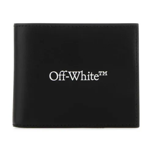 Off White , Black Leather Wallet ,Black male, Sizes: ONE SIZE