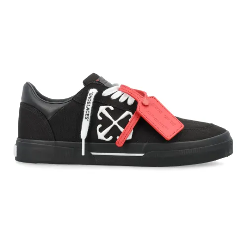 Off White , Black Low-Top Sneakers ,Black male, Sizes: