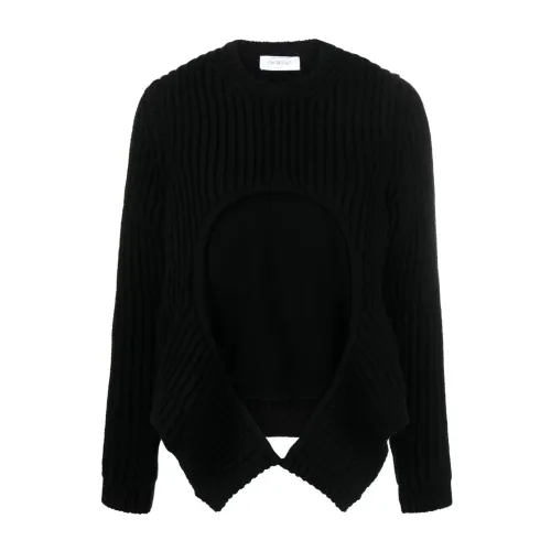 Off White , Black Meteor Cut Out Sweater ,Black female, Sizes: