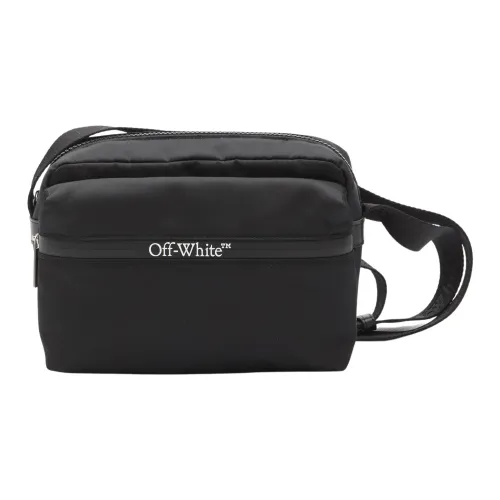 Off White , Black Nylon Outdoor Camera Shoulder Bag ,Black male, Sizes: ONE SIZE