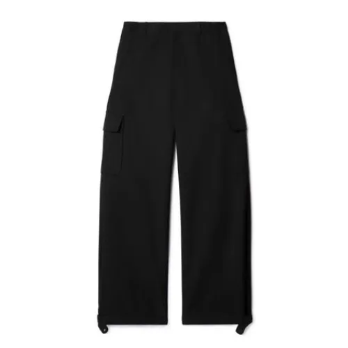 Off White , Black Trousers with Off White Style ,Black male, Sizes: