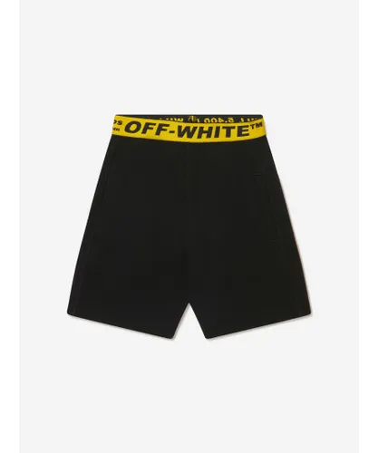 Off-White Boys Cotton Industrial Sweat Shorts - Black