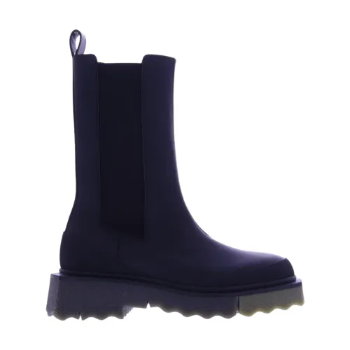 Off White , Calf Sponge Chelsea Boot ,Black female, Sizes: