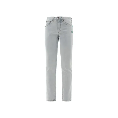Off White , Denim Jeans with Logo Detail ,Blue male, Sizes:
