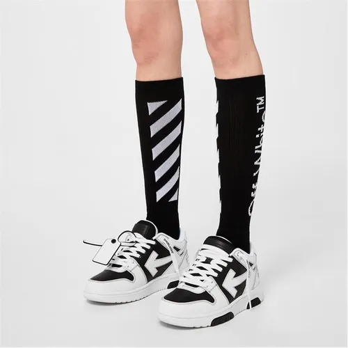 OFF WHITE Diag Long Length Socks - Black