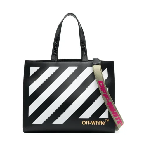 Off White , Diagonal Hybrid Shop Tote Bag ,Black female, Sizes: ONE SIZE