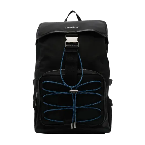 Off White , Flap Courier Backpack ,Black female, Sizes: ONE SIZE