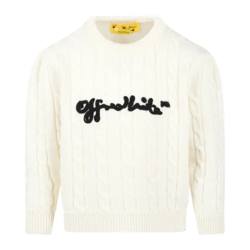 Off White , Kids Sweater in Off White ,Beige female, Sizes: