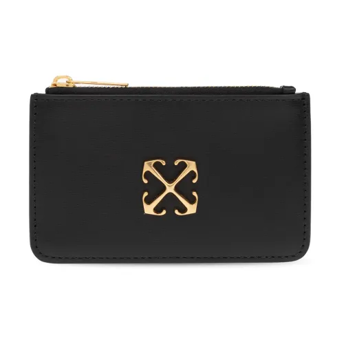 Off White , Leather Clutch ,Black female, Sizes: ONE SIZE