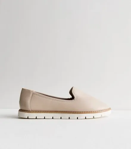 Off White Leather-Look Chunky Loafers New Look