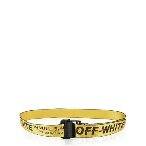 Off White Logo Belt - Yellow
