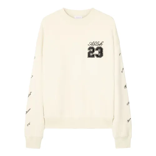 Off White , Logo Skate Beige Knit Sweater ,Beige male, Sizes:
