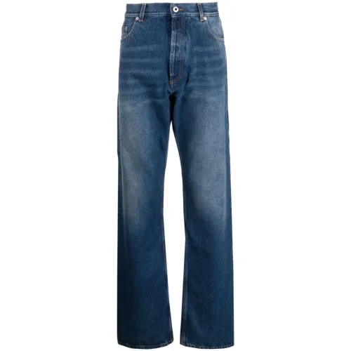 Off White , Loose-Fit Straight-Leg Jeans ,Blue male, Sizes: