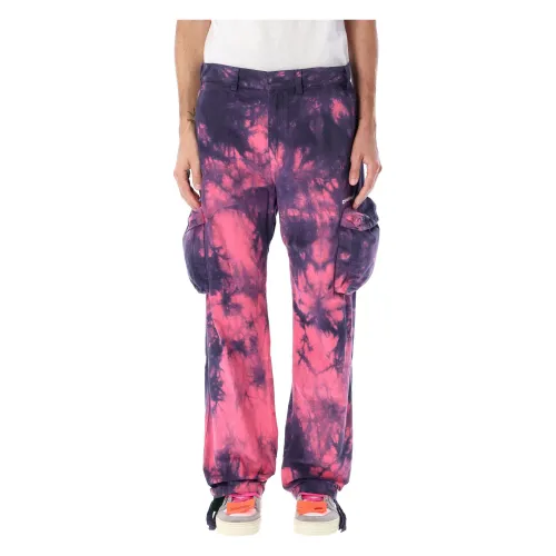 Off White , Men; Clothing Trousers Omcf032F22Fab001 ,Pink male, Sizes: