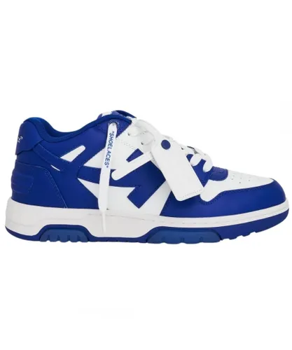 Off-White Mens Out Of Office Leather Blue Sneakers