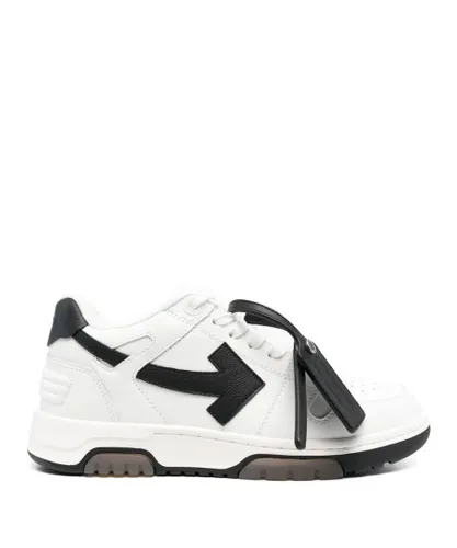 Off-White Mens Out of Office Leather Trainers in White/Black