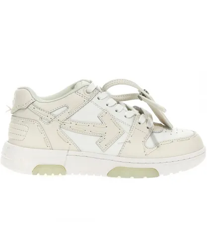 Off-White Mens Out Of Office White Leather Sneakers