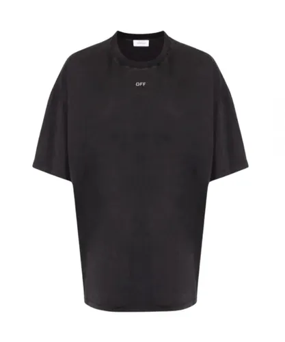 Off-White Mens St Matthew Oversized Black T-Shirt