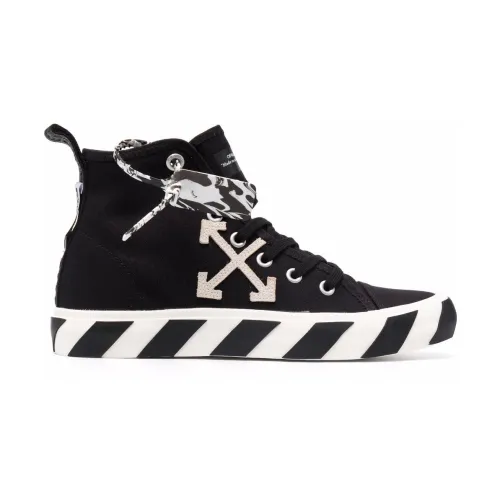 Off White , Mid Top Sneakers ,Black male, Sizes: