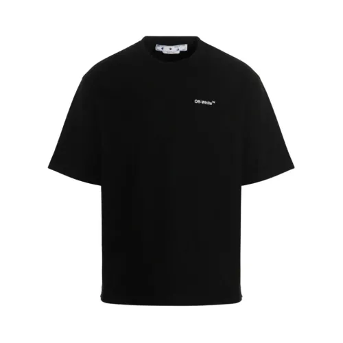 Off White , Off-White Chain Arrow Printed T-Shirt in Black ,Black male, Sizes: