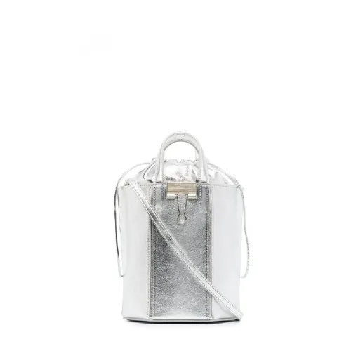 Off White , Off-White Leather Handbag ,Gray female, Sizes: ONE SIZE
