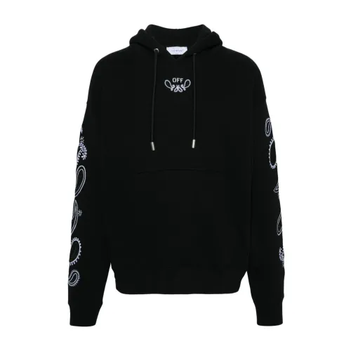 Off White , Off White Sweaters Black ,Black male, Sizes: