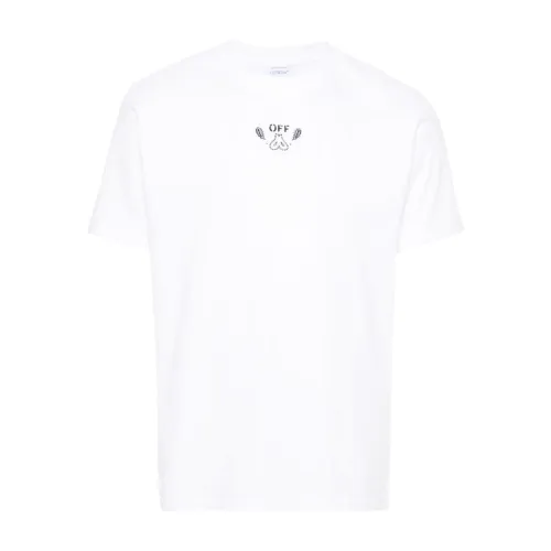 Off White , Off White T-shirts and Polos White ,White male, Sizes: