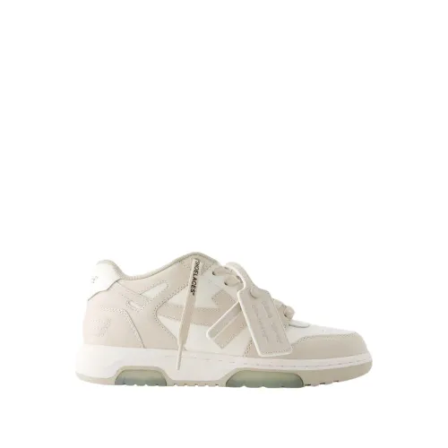 Off White , Out Of Office Sneakers - Off White - Cuir - White/Beige ,Beige female, Sizes: