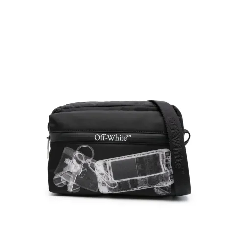 Off White , Outdoor Camera Bag X-Ray Black ,Black male, Sizes: ONE SIZE
