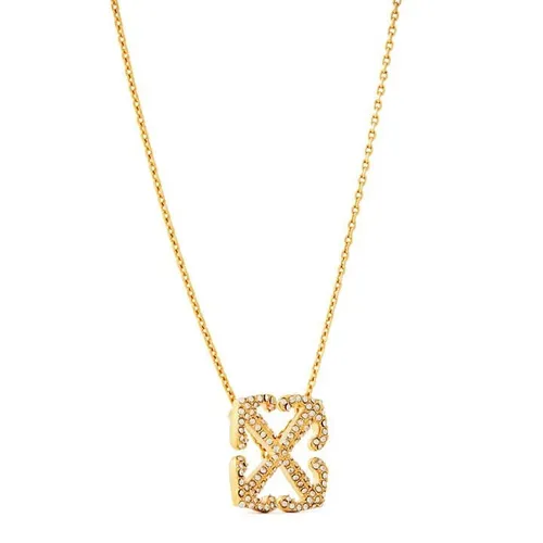 OFF WHITE Pavé Arrows Pendant Necklace - Gold