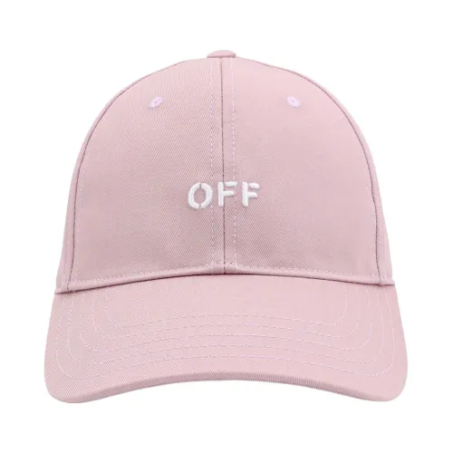 Off White , Pink Embroidered Hats Caps ,Pink female, Sizes: