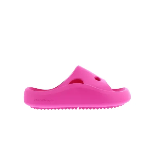 Off White , Pink Meteor Rubber Slippers ,Pink female, Sizes: