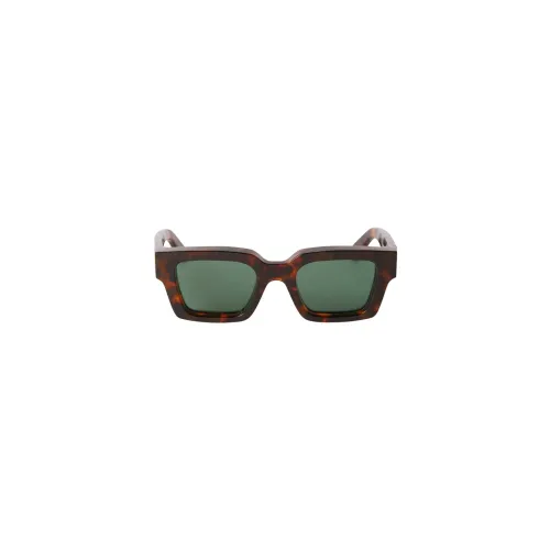 Off White , Rectangular Havana Sunglasses ,Brown female, Sizes: