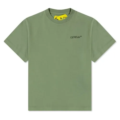 OFF WHITE Scribble Short Sleeve T-Shirt Junior Boys - Green
