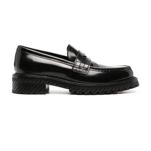 Off White , Shoes Moccasins Black Aw23 ,Black male, Sizes: