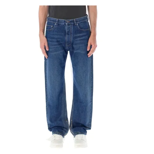 Off White , Skate Jeans in Medium Blue ,Blue male, Sizes: