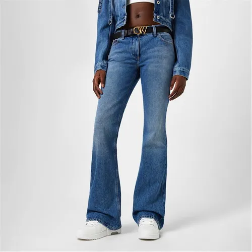 OFF WHITE Slim Fit Flared Jeans - Blue