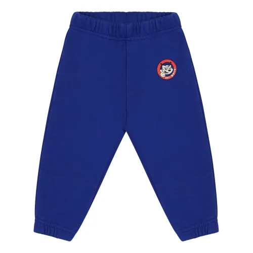 Off White , Sporty Blue Fleece Cotton Trackpants ,Blue unisex, Sizes: