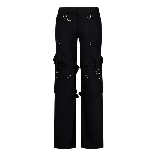 Off White , Trousers with Harness Straps ,Black female, Sizes: