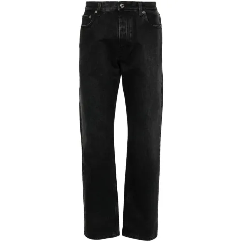 Off White , Vintage Black Stonewashed Denim Jeans ,Black male, Sizes: