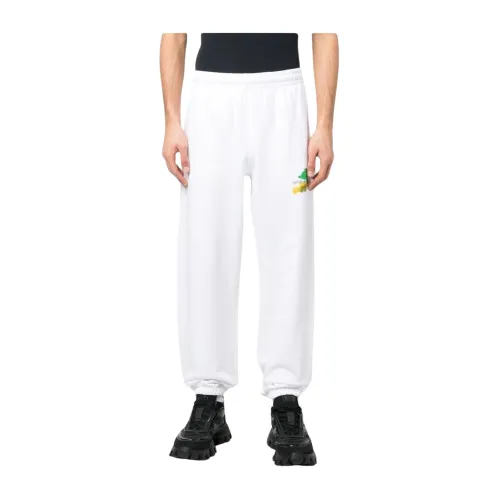 Off White , White Multicolour Arrows Track Pants ,White male, Sizes: