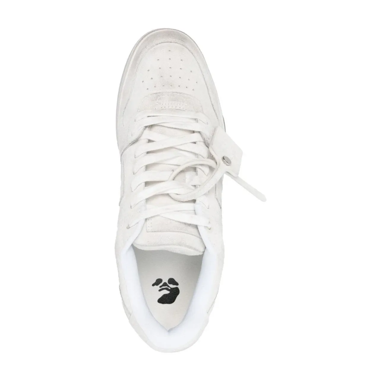 Off White , White Suede Out of Office Sneakers ,White male, Sizes: