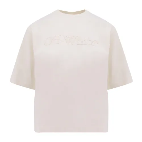 Off White , Womens Clothing T-Shirts Polos Beige Aw23 ,Beige female, Sizes: