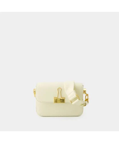 Off-White Womens Hobo Plain Binder Bag - Off White - Leather - Beige Calf Leather - One Size