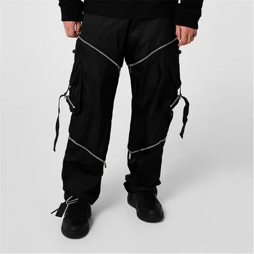 OFF WHITE Zipped Cargo Trousers - Black