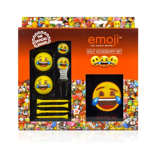 Official Emoji Laughing Golf Starter Accessory Gift Set